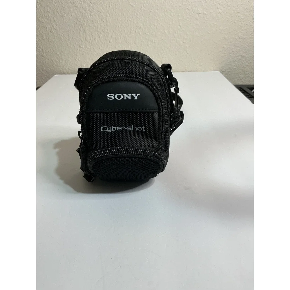 Sony Cyber-shot LCS-CSD Camera Case Black Nylon Pouch with Shoulder Strap